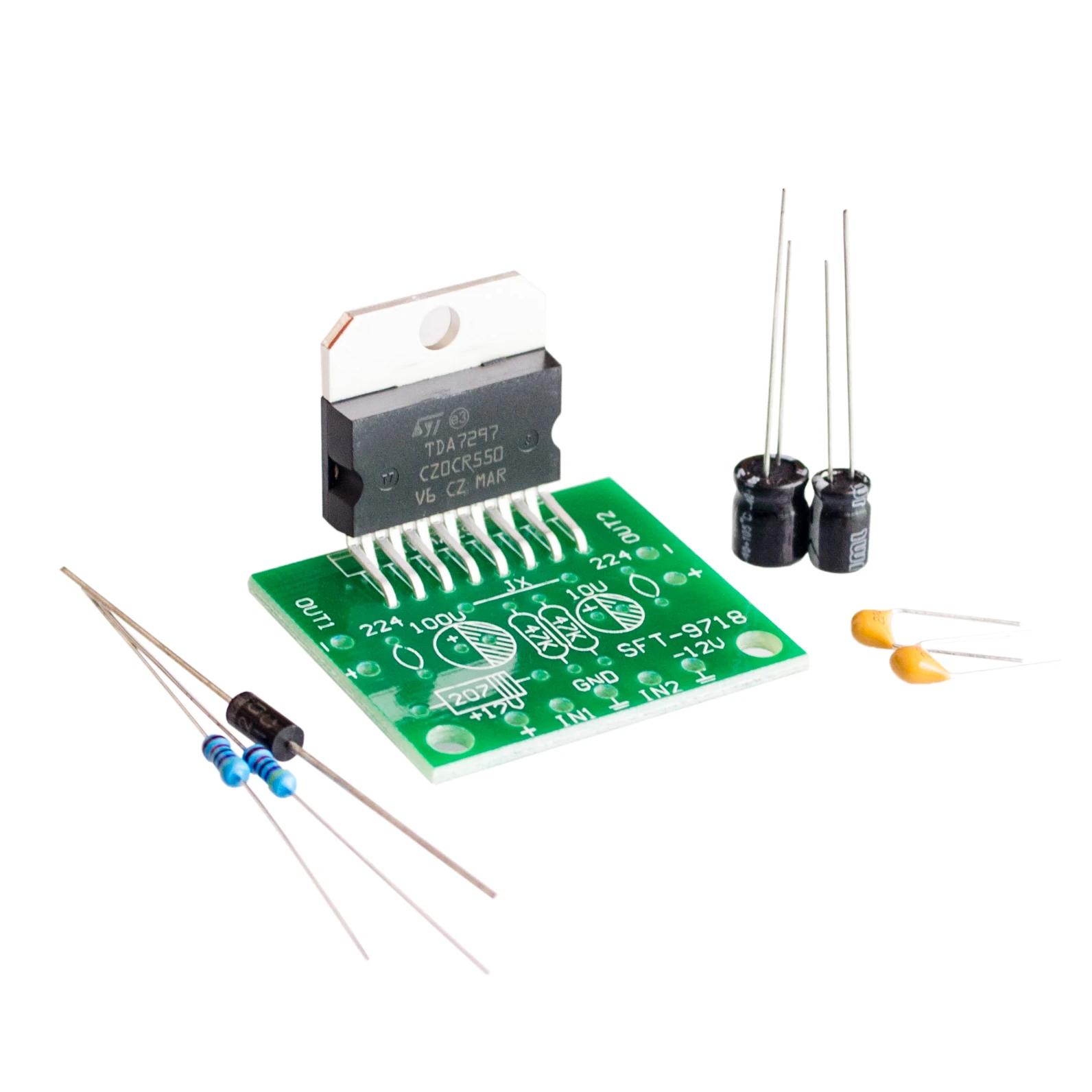 

TDA7297 Amplifier Board Spare Parts Dc 12v Grade 2.0 Dual Audio Encoding 15w Electronic DIY Kit
