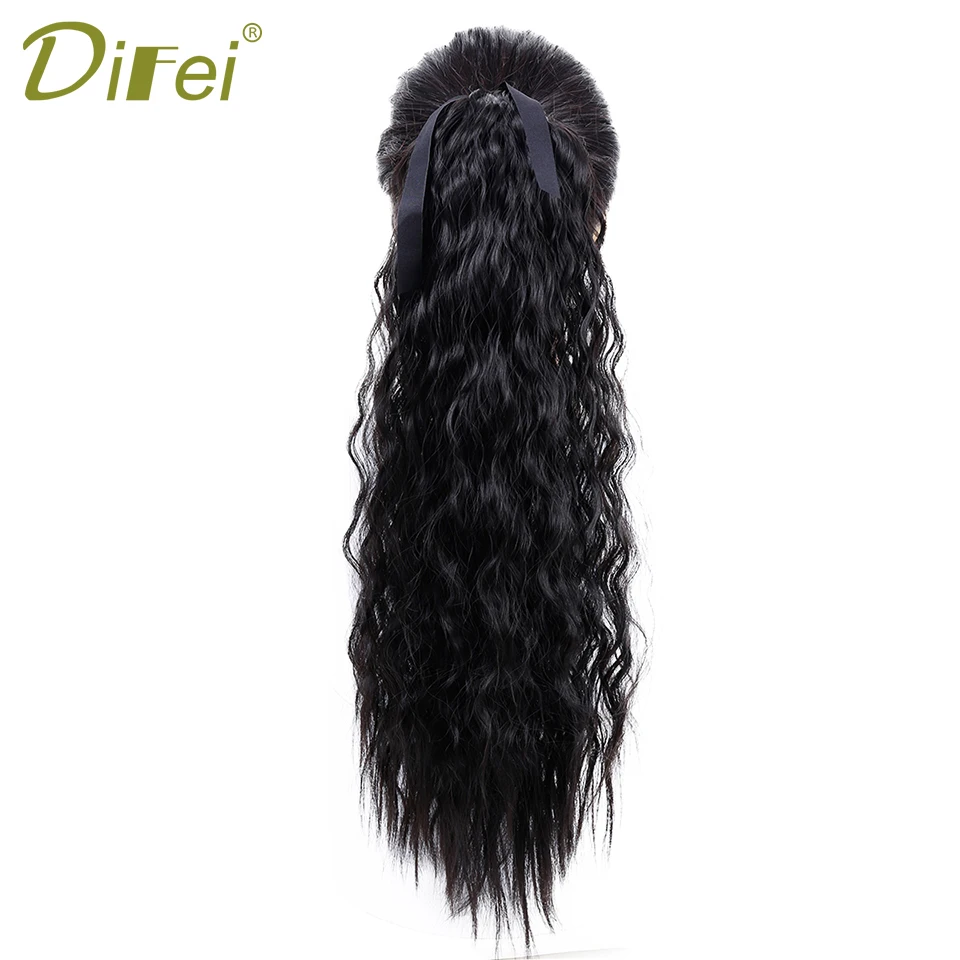 

DIFEI Long Curly Ponytail 9 Colors Synthetic High Temperature Fiber Drawstring Hair Ponytail For Women