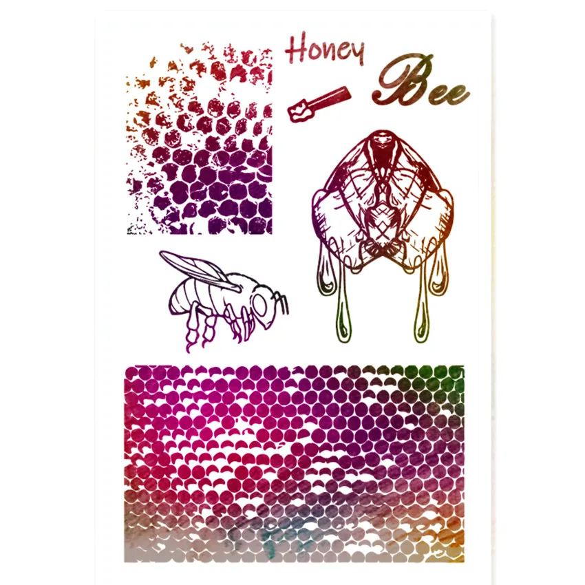 

PANFELOU Honey and bees Transparent Clear Silicone Stamp/Seal for DIY scrapbooking/photo album Decorative clear stamp sheets