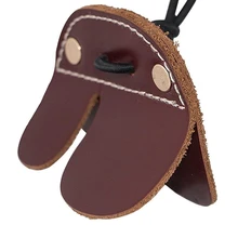 LGFM-Воловья кожа стрельба из лука вкладка для изогнутых луков Охота палец протектор коричневый