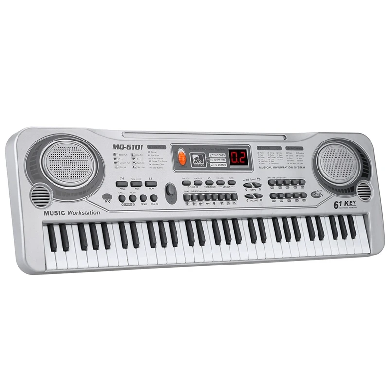  61-Key Keyboard Piano Piano Led Instrument Keyboard 21-Inch Music Education Double-Row Electronic P