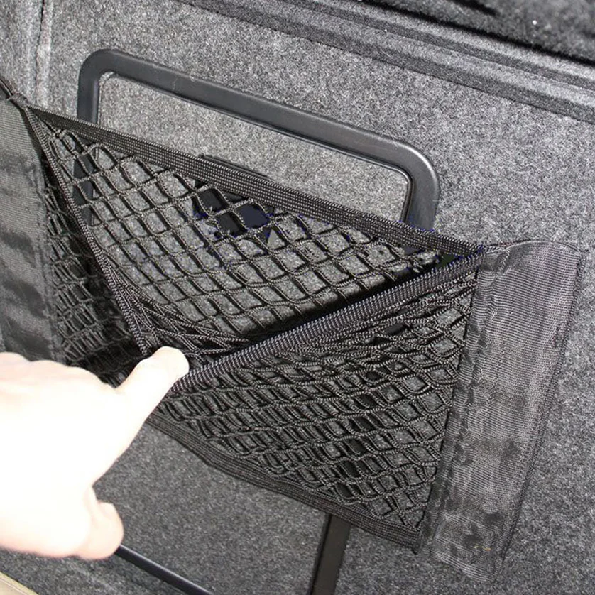 Автомобиль авто задний багажник карман клетка сиденье эластичный шнур сетка сумка для хранения