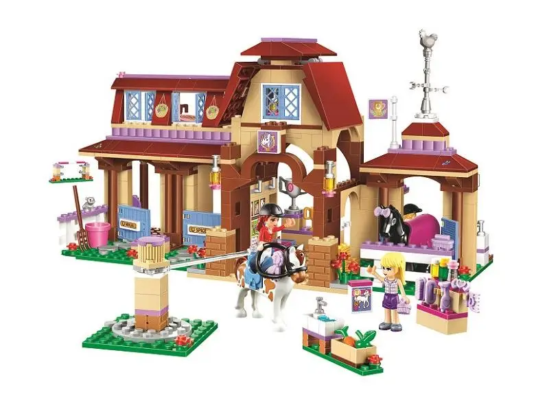 

2017 NEW 10562 Girls Friends Heartlake Riding Club Building Block 594Pcs Kids Model bricks Toys gift Compatible with Lepin 41126