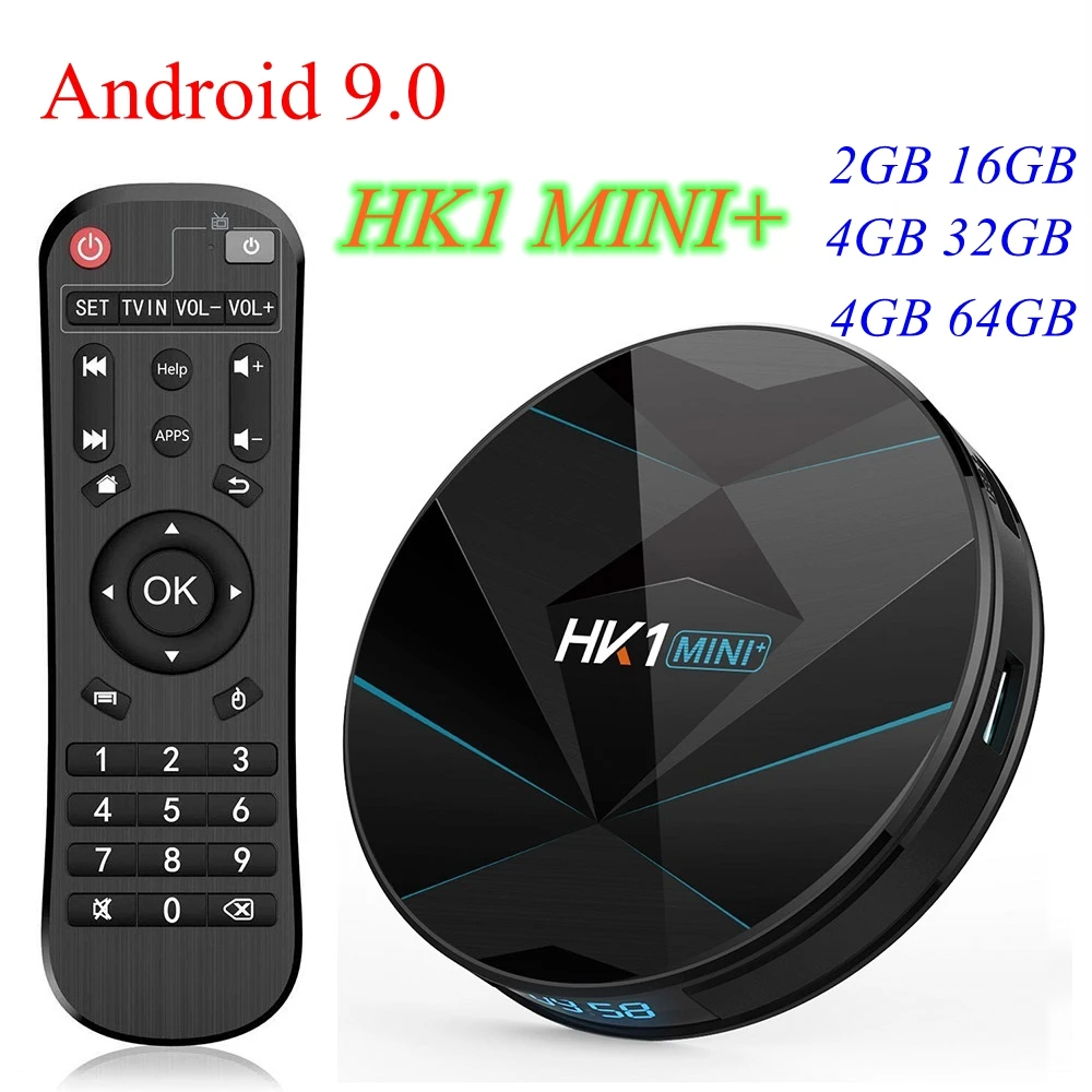 

HK1 Mini Plus Smart TV Box Android 9.0 RK3318 Quad Core 4GB 64GB Max 2.4G/5G Dual WiFi USB3.0 BT4.0 4K H.265 Media Player