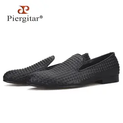 Piergitar/Новые Пирамида 3D техника Для мужчин кожаные мокасины для вечерние и свадебные случай классический британский стиль Для мужчин туфли