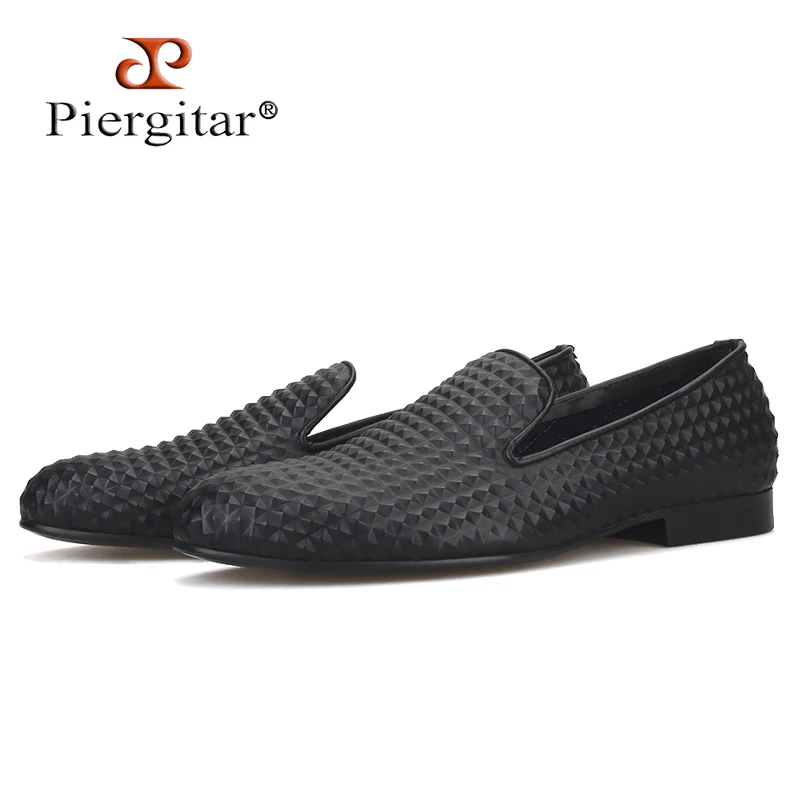 Piergitar New Pyramid 3D Technique Men's leather Loafers For Party and Wedding Occasion Classic British Style men dress shoes | Обувь