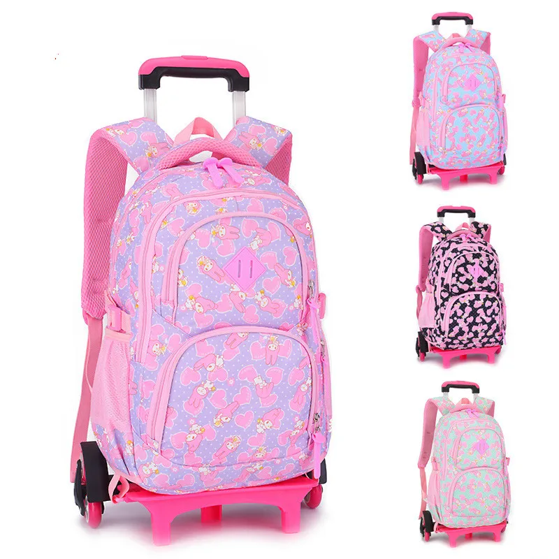 

Removable Children School Bags with 2/3 Wheels for Girls Trolley Backpack Kids Wheeled Bag kids Bookbag travel luggage Mochila