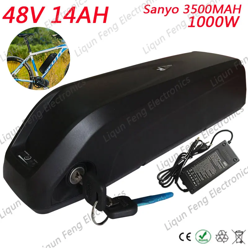 Perfect US EU No Tax Hot Sales 48V 14AH 1000W use Sanyo cell Battery Lithium Battery for Electric Bike New Bottle Battery + 2A charger 0 Perfect US EU No Tax Hot Sales 48V 14AH 1000W use Sanyo cell Battery Lithium Battery for Electric Bike New Bottle Battery + 2A charger 0