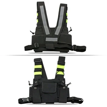 

Carry Case for Two Way Radio Walkie Talkie New Bright Green Radio Chest Harness Chest Front Pack Pouch Holster Vest Rig