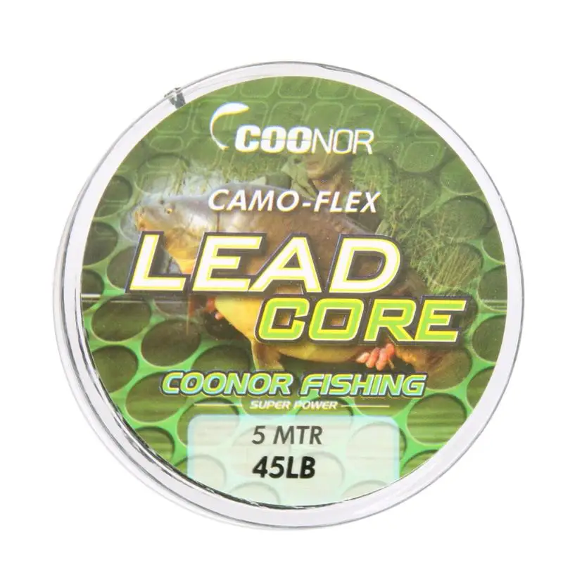 35 фунтов 45 фунтов 55 фунтов 5 м рыболовная леска Leadcore Камуфляж кофе Карп плетеная леска для волос снасти рыболовные аксессуары