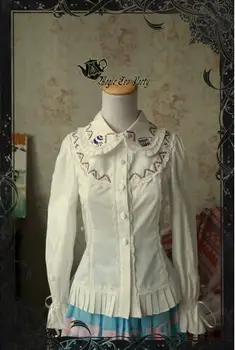 

Circus Girl Embroidered Long Sleeve Lace Shirt for Women by Magic Tea Party