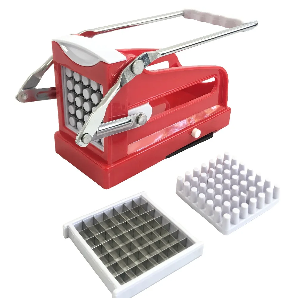 CHEFHUB Potato Chipper Red French Fries Slicer Chip Cutter Maker