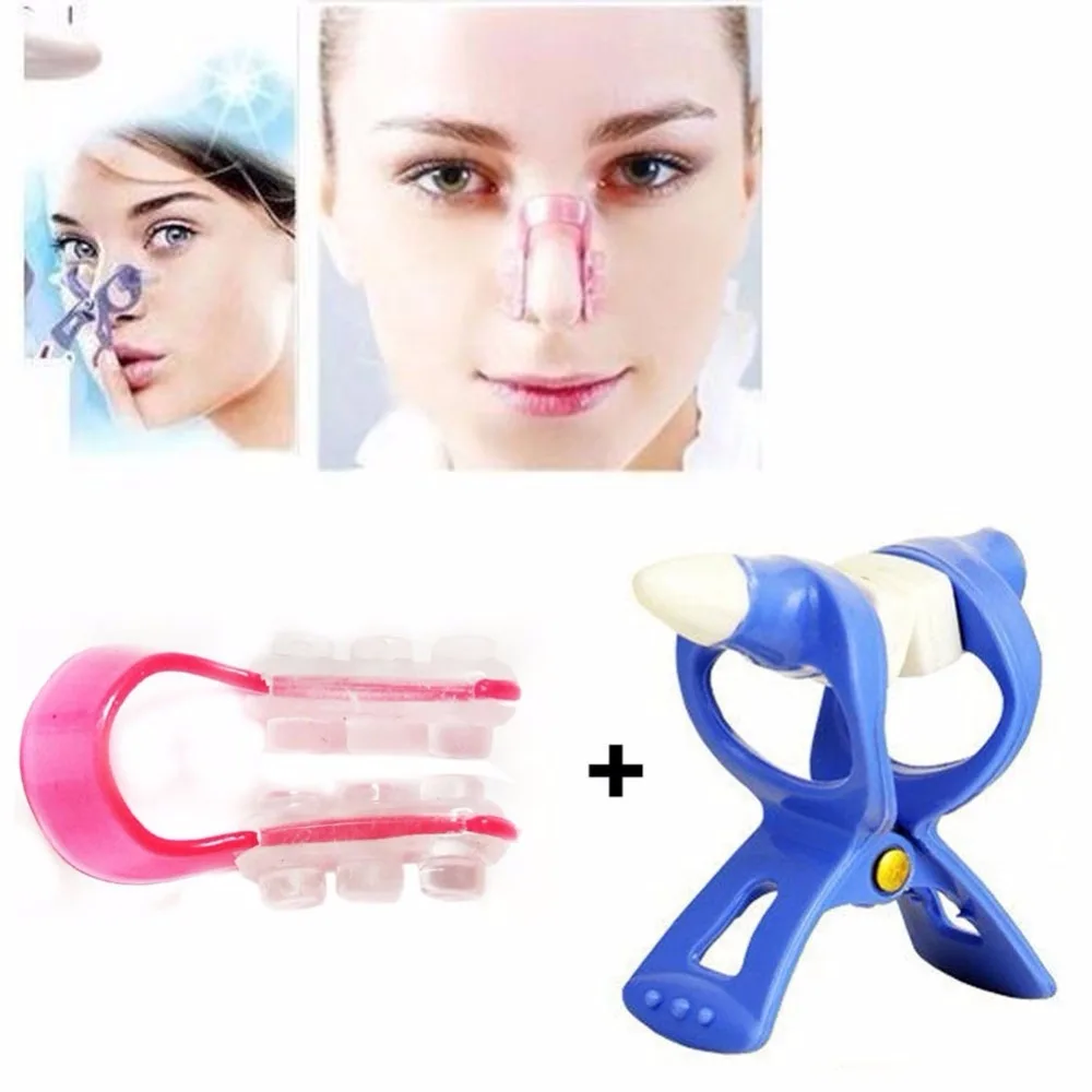 

Magic Nose Up Shaping Shaper Lifting Beauty Clip Nose Increased Device (Color: Blue & Red)