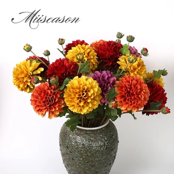 

1 piece silk Daisy Hydrangea artificial flowers party home decor wedding decoration fake 2 heads flower ball branches 7 colors