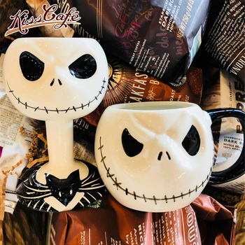 

3D Creative Skull Coffee Cup Ceramic Cup Drinking Water Milk Mug Christmas Cup Skeleton Funny Gift Caneca