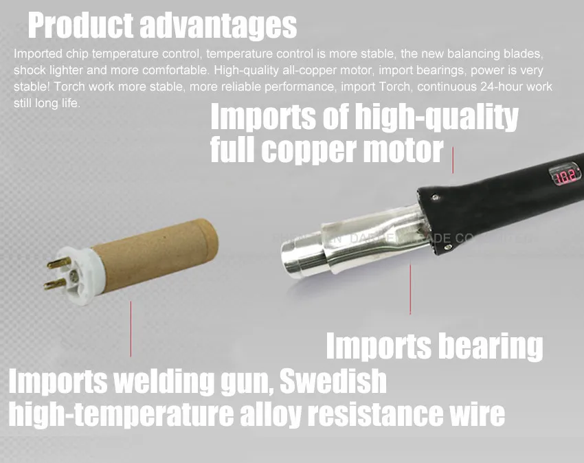 1 шт. высокое качество Разделение тип сварки горячий пистолет, термовоздуходувы 110 В или 220 В 1600 Вт с регулируемым Температура, цифровой дисплей