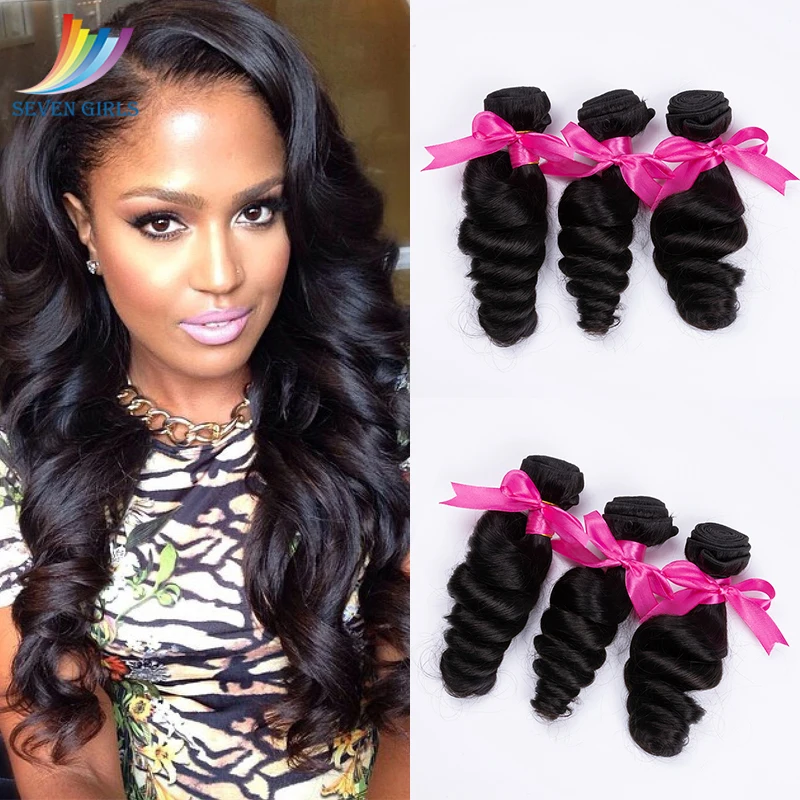 Malaysian 100% Virgin Human Hair Bundles Natural Color Loose Wave Hair Weave Bundles Grade 10A Hair