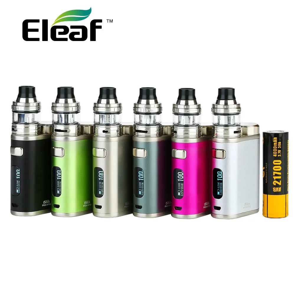 Комплект для электронной сигареты Eleaf IStick Pico 21700 100 Вт комплект с 2 мл ELLO распылитель 4000 мАч Бэтти Max 100 W Выход Eleaf IStick Pico Vs IKuun I200