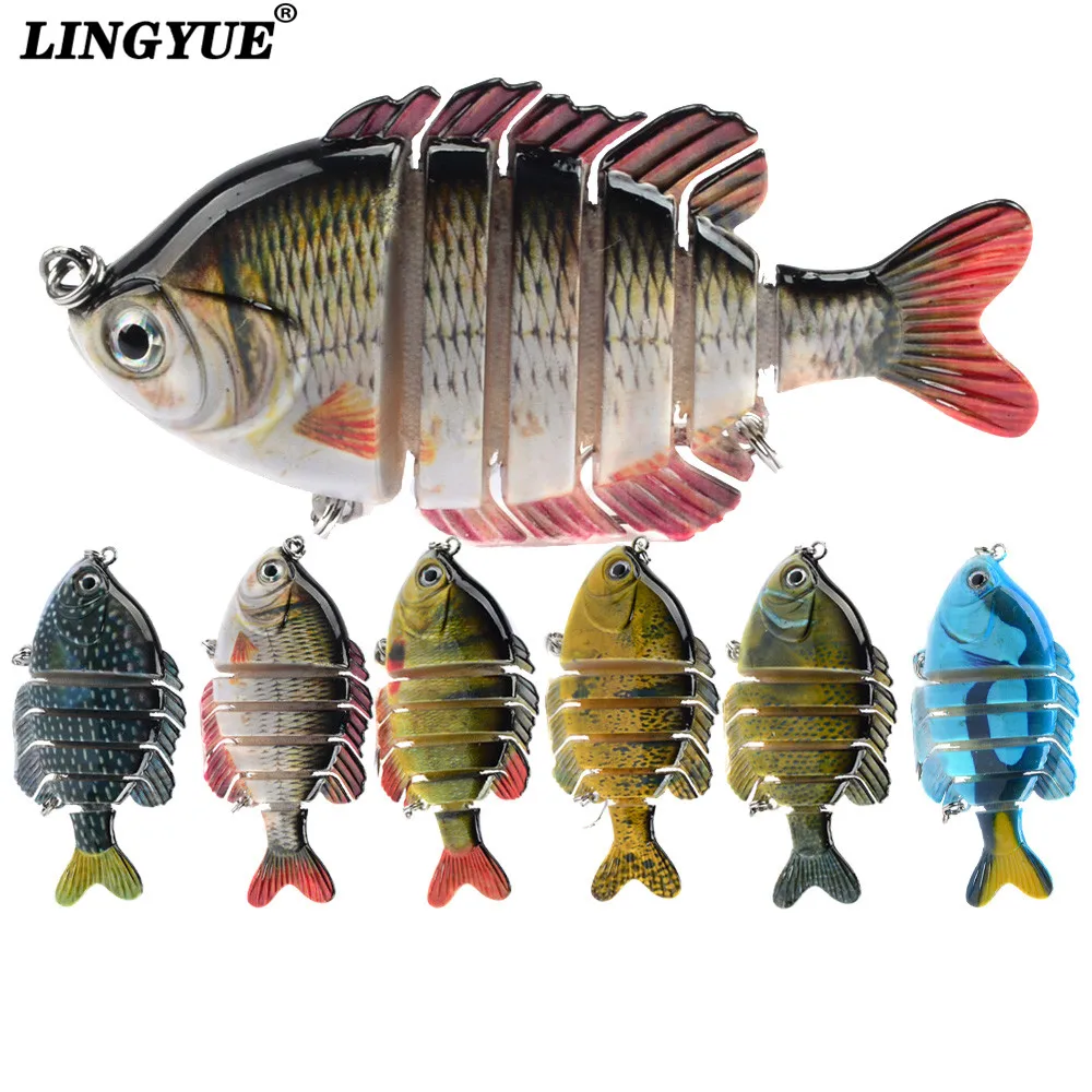 Lingyue Tilapia Joined Swimmbaits Fishing Lures 85mm 24.7g Hard