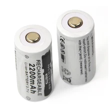 20 шт гарантия качества 2200mAH 3,7 V CR123A 123A 16340 литий-ионная аккумуляторная батарея для фонарика