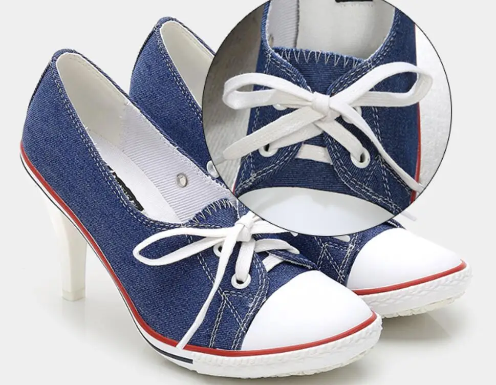 Г. туфли-лодочки, 24 стиля, джинсовая ткань, высокое качество, женская обувь с закрытым носком, высокий каблук 6-8 см, парусиновая обувь для девочек, Студенческая обувь, женская обувь, размер 34-41
