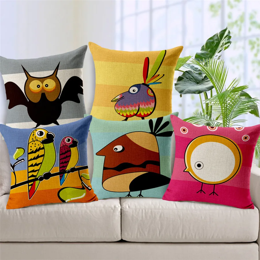 Online Buy Wholesale Kids Seating From China Kids Seating - Wierd Bireds Cotton Cushion Cover Thick Texture Pillow Case With For Homeoffice Work Seating And online buy wholesale kids seating from china kids seating - wierd bireds cotton cushion cover thick texture pillow case with for homeoffice work seating and