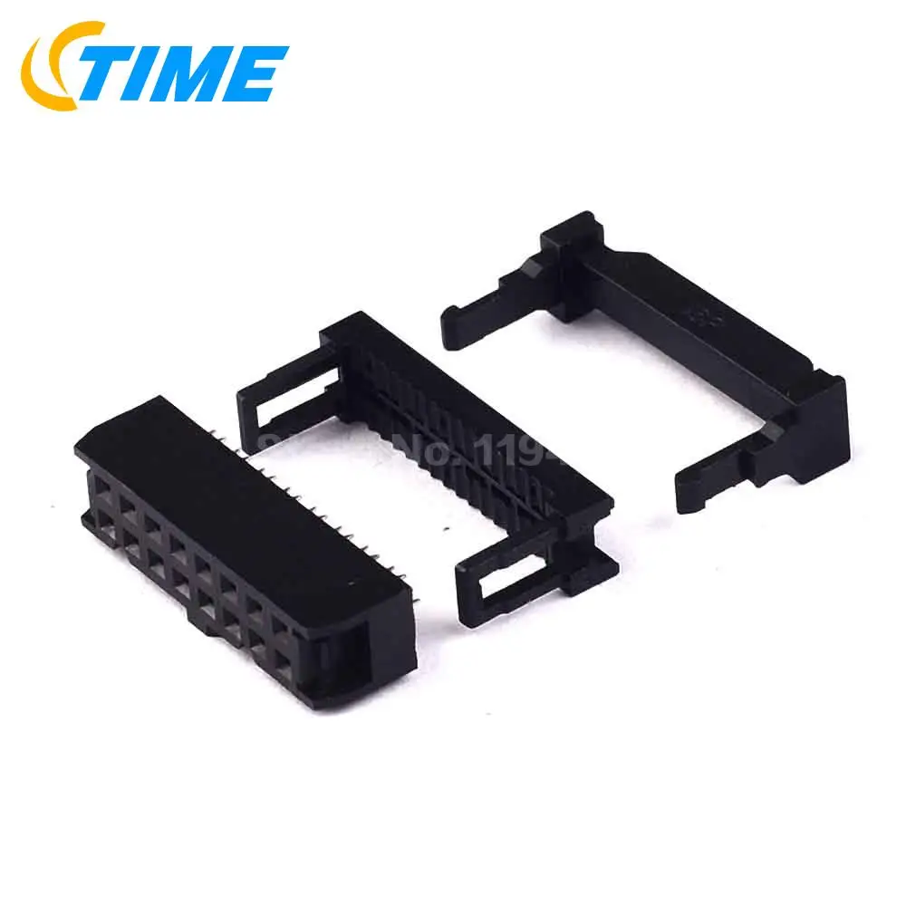 50PCS IDC Socket FC 16P 2.54mm IDC connector 16 pin cable socket 16Pin