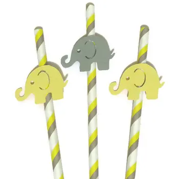 

cheap 2019 Custom animal elephant Party Straws - party wedding, engagement, kids birthday, baby bridal shower straw