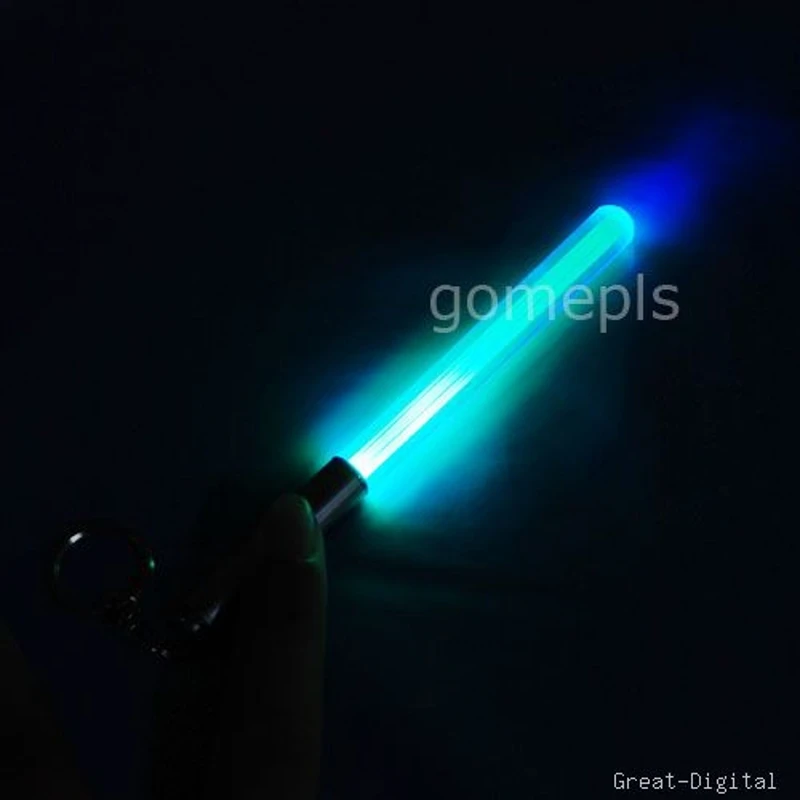 

Durable Glow Pen Flash Torch Magic Wand Stick Lightsaber LED Light Keychain New