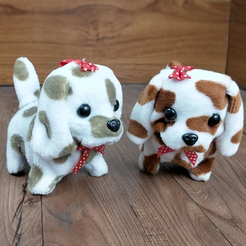 

Cute Walking Barking Toy Funny Electric Short Floss Electric Moving Dog Children Kids Toys free shipping