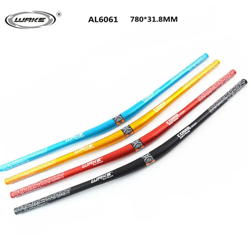 buy wake 31.8mm*780mm Bike Riser Handlebar High Quality Aluminium Alloy Bar MTB Mountain Road Bicycle Swallow shaped Handlebar