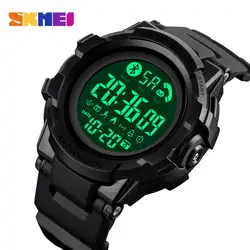SKMEI Bluetooth мужские умные часы Роскошные калории шагомер мужские спортивные часы умные часы с функцией мониторинга сна reloj inteligente #1501
