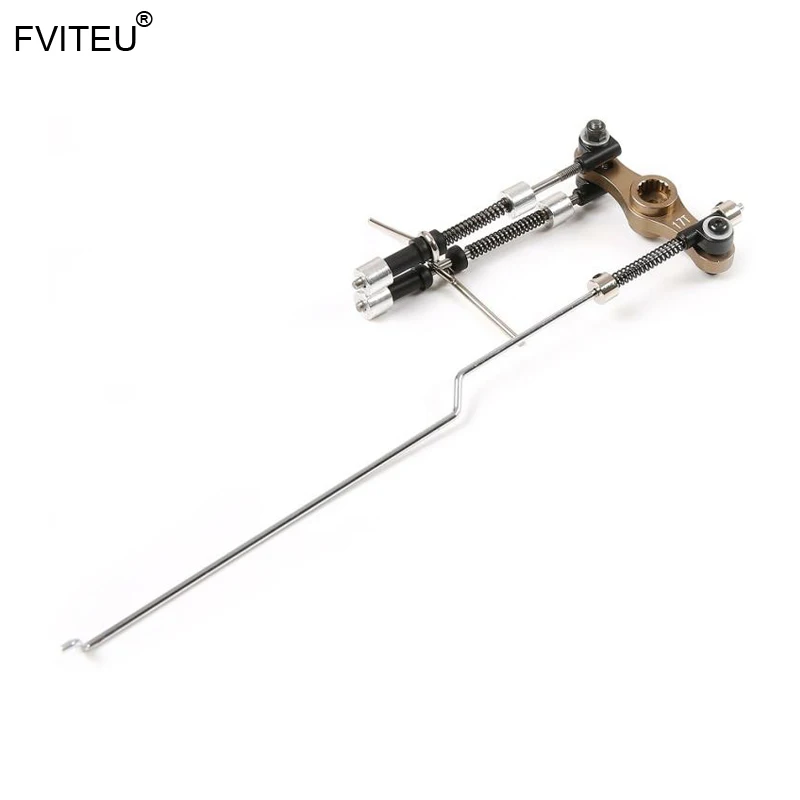 

FVITEU CNC throttle brake connecting rod set(with 15T/17T double-sided servo arm) for 1/5 Rovan F5 Truck Spare Parts MCD XS5