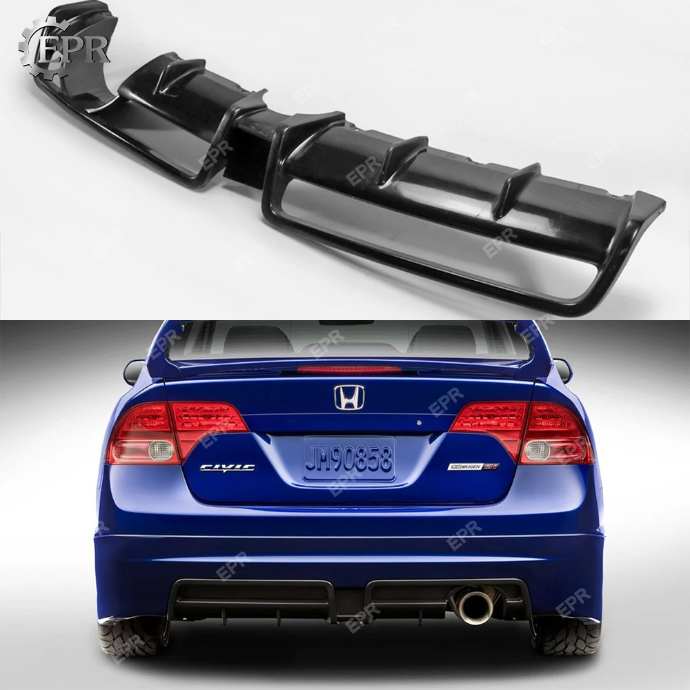 FRP диффузор для Honda 8th Gen Civic SI Mugen, задний диффузор из стекловолокна(только Civic FA USDM), комплект для тела, гоночная отделка, часть для Civic