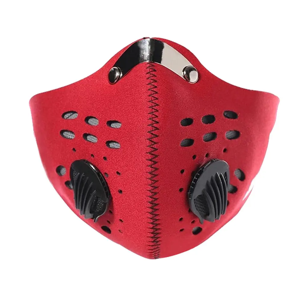 Red Теплый велосипед половина лица маски для лица флис Facemask капюшон защита катание на лыжах Спорт на открытом воздухе шеи Защита шарф теплая маска - Цвет: Red