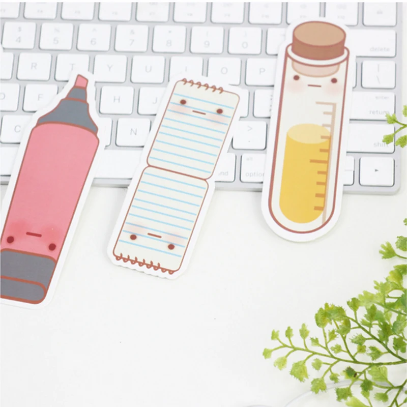 

30 pcs/pack kawaii Lovely bag Student Stationery Bookmark Paper Cartoon Promotional Gift office Stationery Bookmark