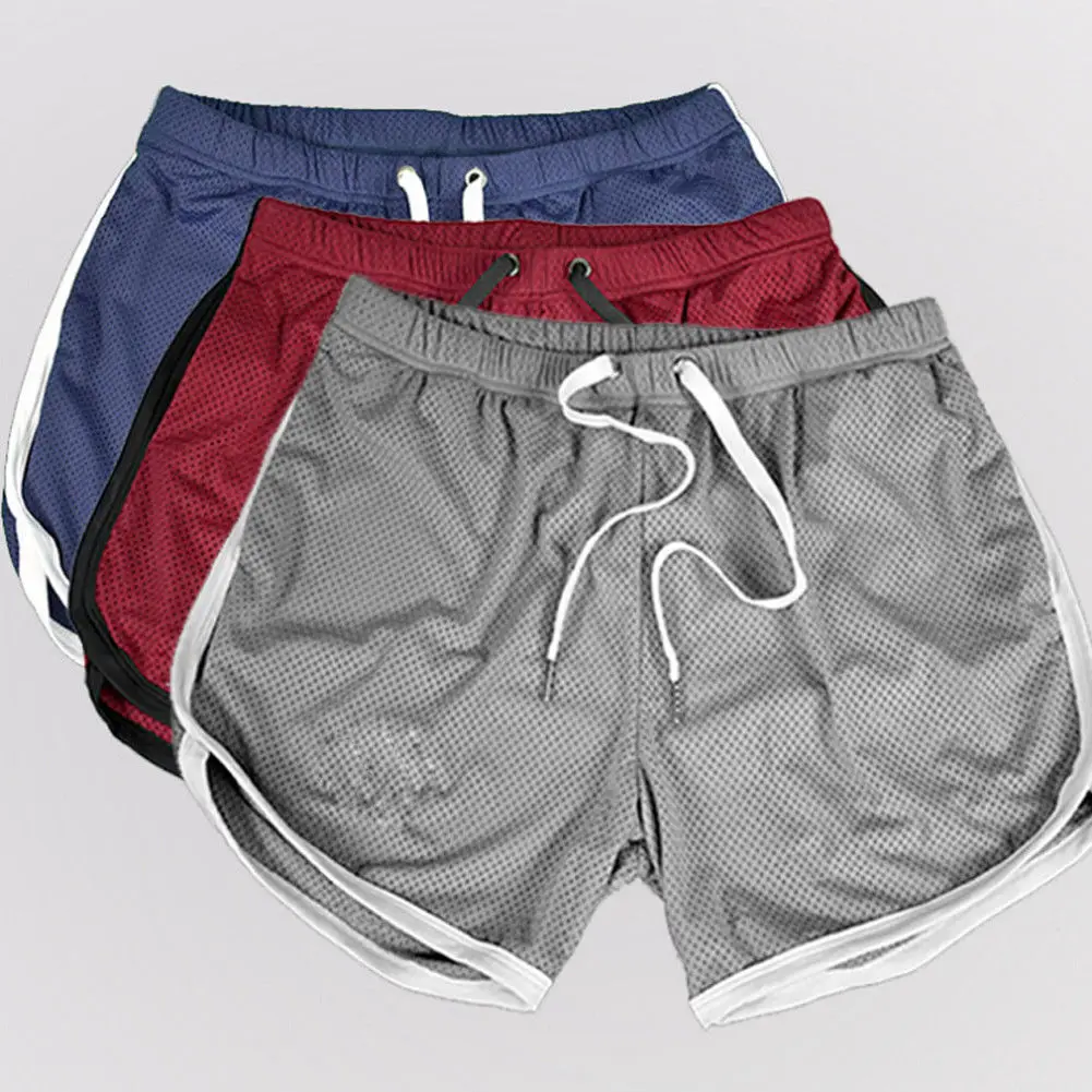 

2019 Brand New Style Men Bodybuilding Shorts Fitness Gym Clothing Casual Net Solid Outdoor Muscle