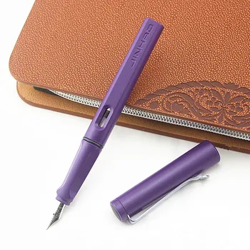 

Fashion Hot Writing Stationery jinhao EF/F Nib Fountain Pen 0.38mm 0.5mm Frosted purple/Candy/Metallic Color Ink Pens with A Box