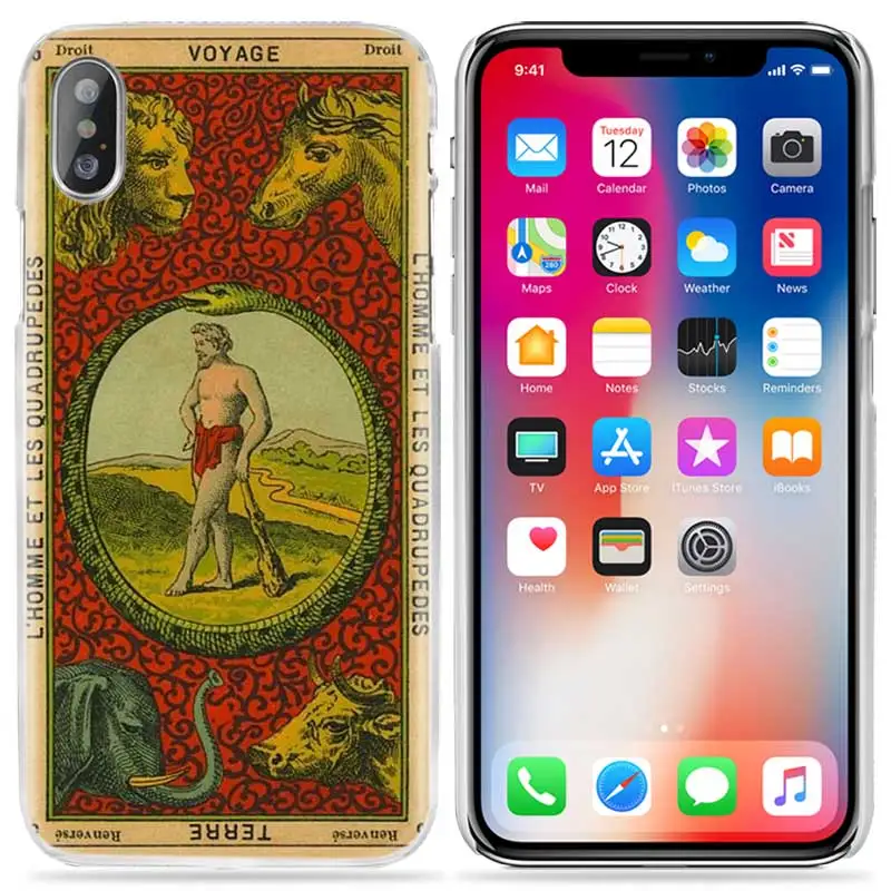 Чехол для чтения карт Таро для iPhone XS Max XR X 10 7 7S 8 6 6S Plus 5S SE 5 4S 5C 11 Pro Жесткий PC Роскошный чехол для телефона - Цвет: 06