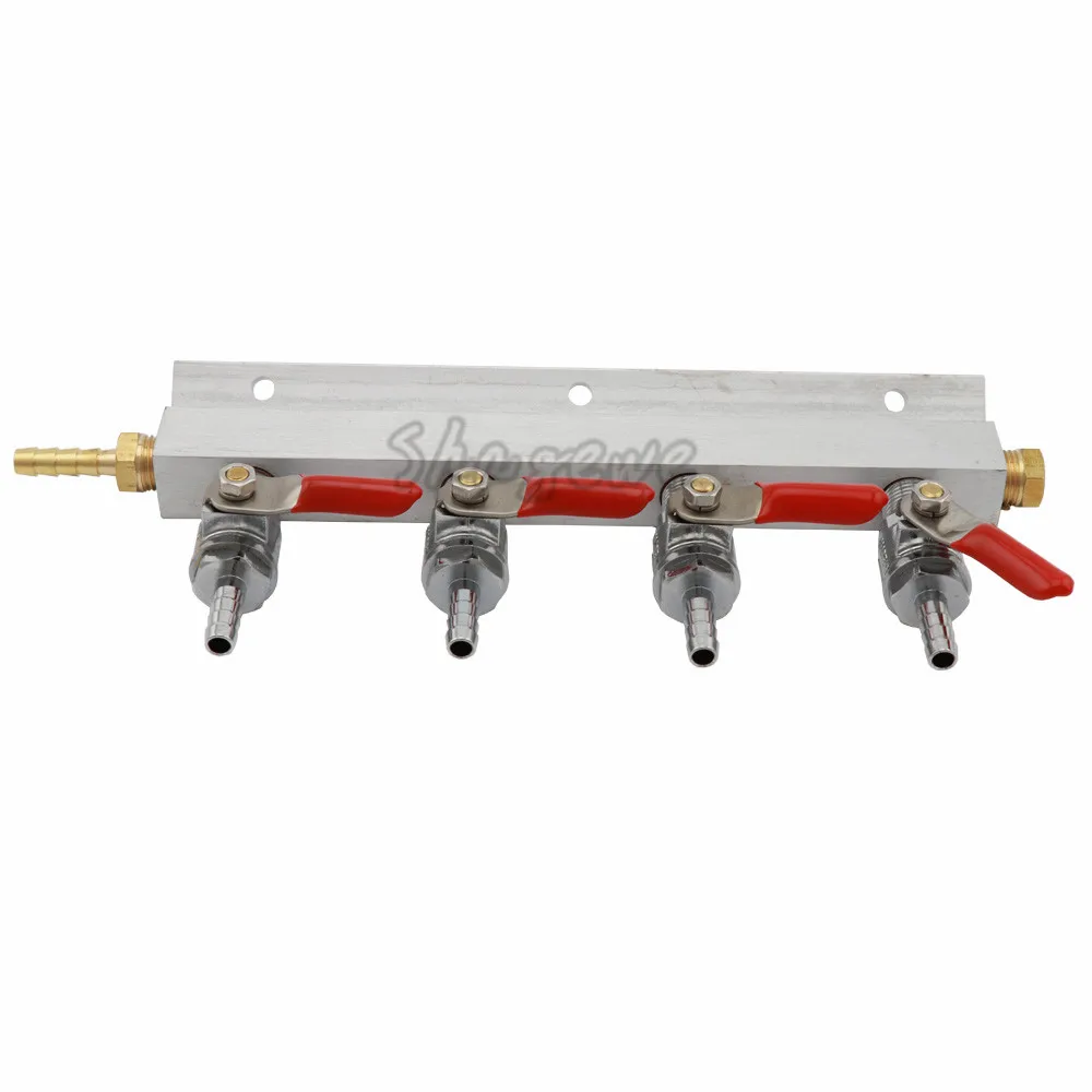 Homebrew Co2 Air Gas Distribution Manifold Splitter With Check Valve Fitting 14Barb Draft Beer Dispenser (9)
