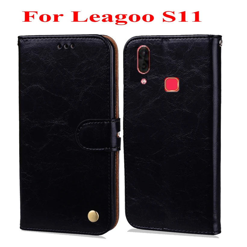 Роскошный нескользящий Чехол бумажник из искусственной кожи для Leagoo S11 чехол