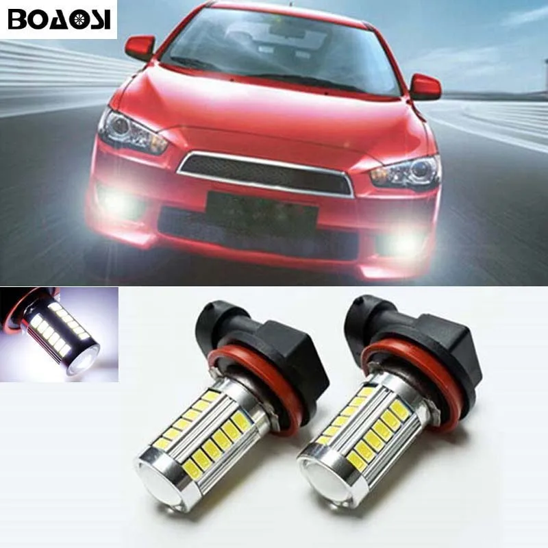 2x супер белая H8 H11 Samsung 5630SMD светодиодная противотуманная фара лампа для Mitsubishi Lancer
