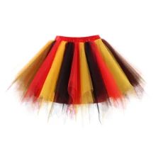 Многоцветный короткий тюль для нижней юбки женские эластичные слои летняя юбка-пачка для взрослых Нижняя юбка рокабилли