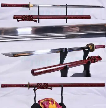 

AISI 1095 HIGH CARBON STEEL JAPANESE NINJA SWORD UNOKUBI ZUKURI Full TANG BLADE