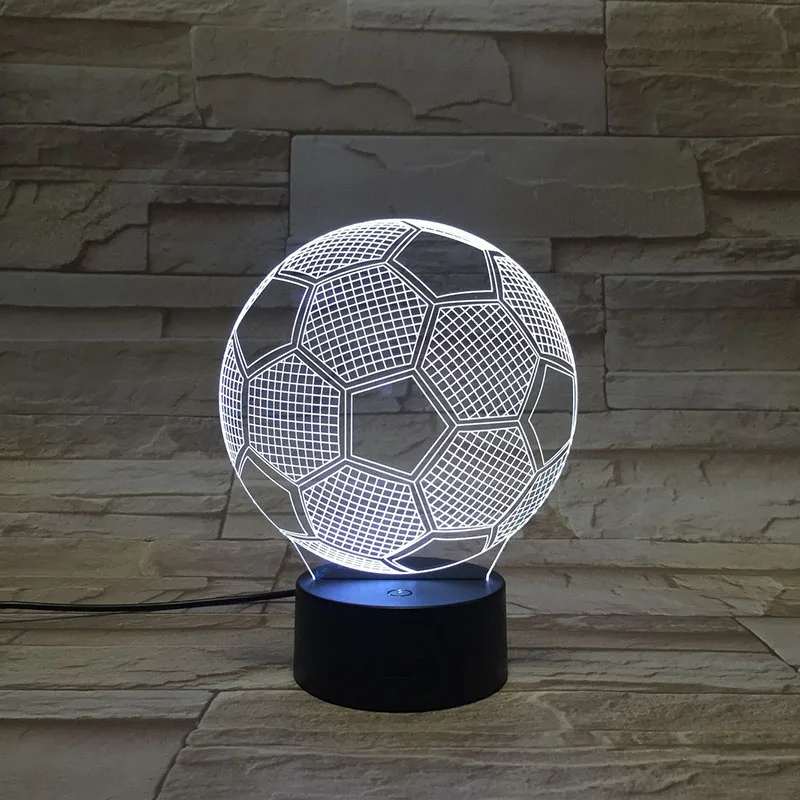 

Premier League Bundesliga La Liga Serie A Ligue 1 FC Football Club 3D LED Night Light Soccer Team Table Lamp Bedroom Big Five E