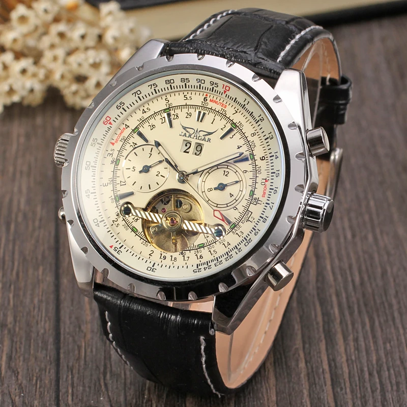 

Forsining Automatic Self-wind Dress Men Watches with Analog Date Display Round Dial Mechanical Wristwatches