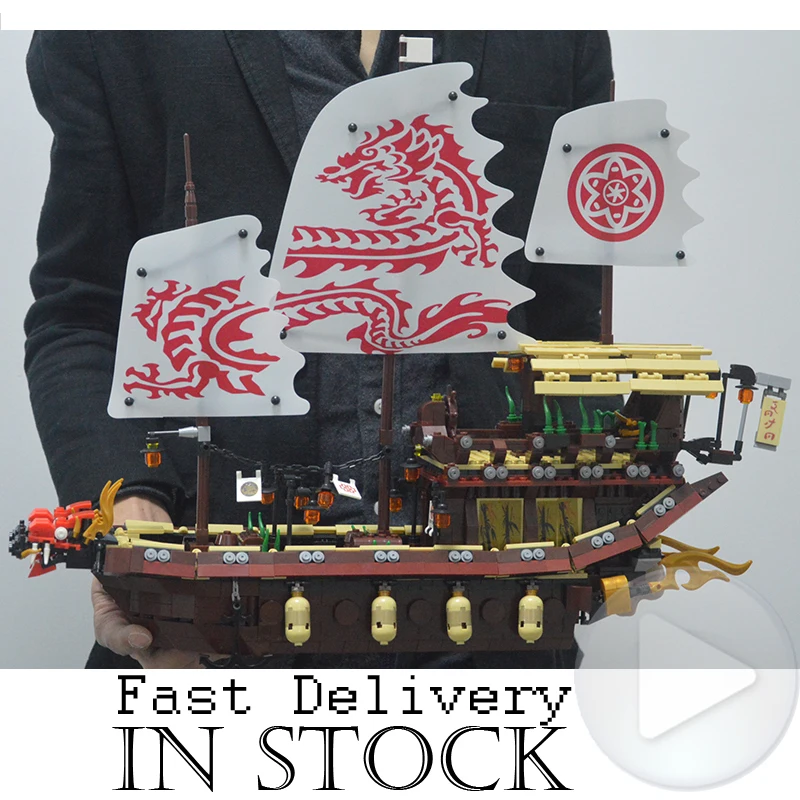 

Ninja 1872pcs Destiny Dragon Ship Mini ninjagoed Figures Building Blocks Bricks Compatible With legoingly Toys for Children Gift