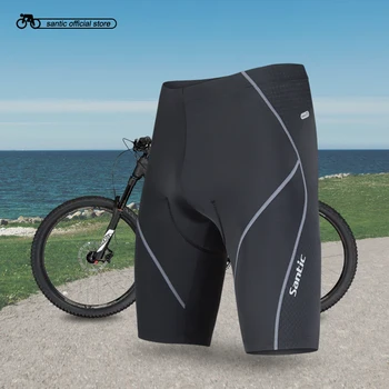 

Santic Coolmax 4D Padded Cycling Shorts Shockproof MTB Road Bike Shorts Reflective Bermuda Ciclismo Asian size S-XXXL MC05032
