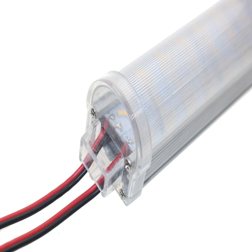 Свет бар двойной ряд 50 см 72 светодиодов DC 12 В smd led tube 8520 с Алюминий профиль и ПК крышка