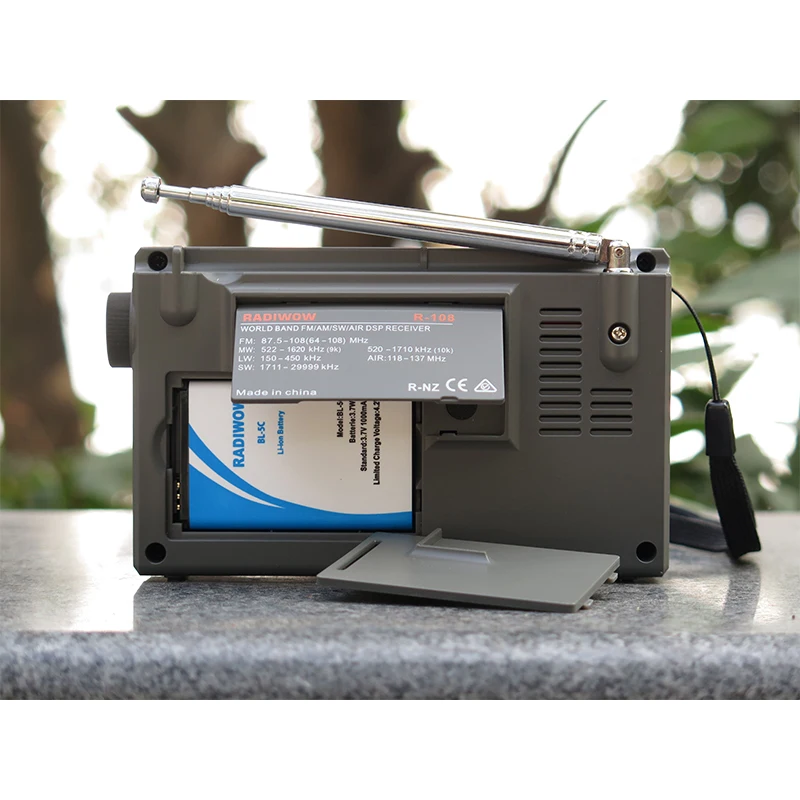 Receptor com Lcd e alta Qualidade de Som para Indoor Radiwow R 108 Rádio Digital Portátil Rádio fm Stereo e lw e sw e mw e ar e dsp & Outdoor - Image 2